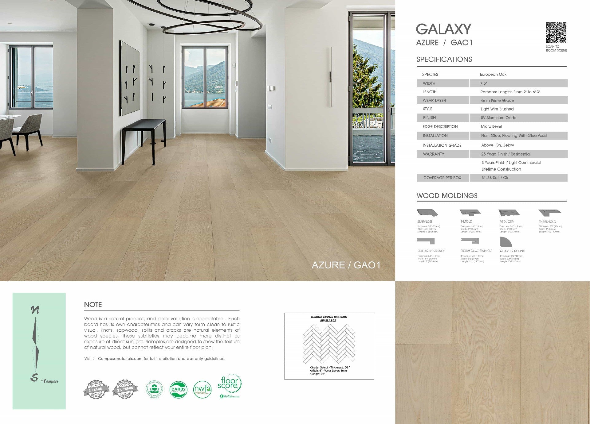 Compass / Galaxy / Azure GAO1 (7.5" Planks)