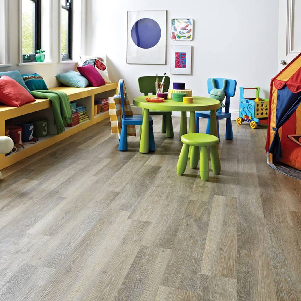 Karndean Knight Tile Gluedown - 6" x 36" Lime Washed Oak KP99