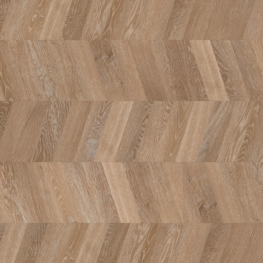 Karndean Knight Tile Gluedown - 9" x 48" Pale Limed Oak Chevron CH-KP94