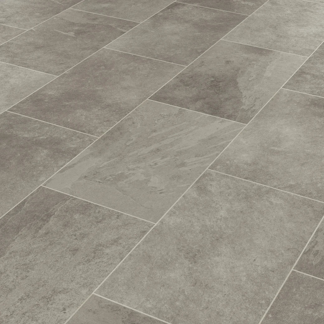 Karndean Knight Tile Gluedown - 12" x 18" Grey Riven Slate ST16