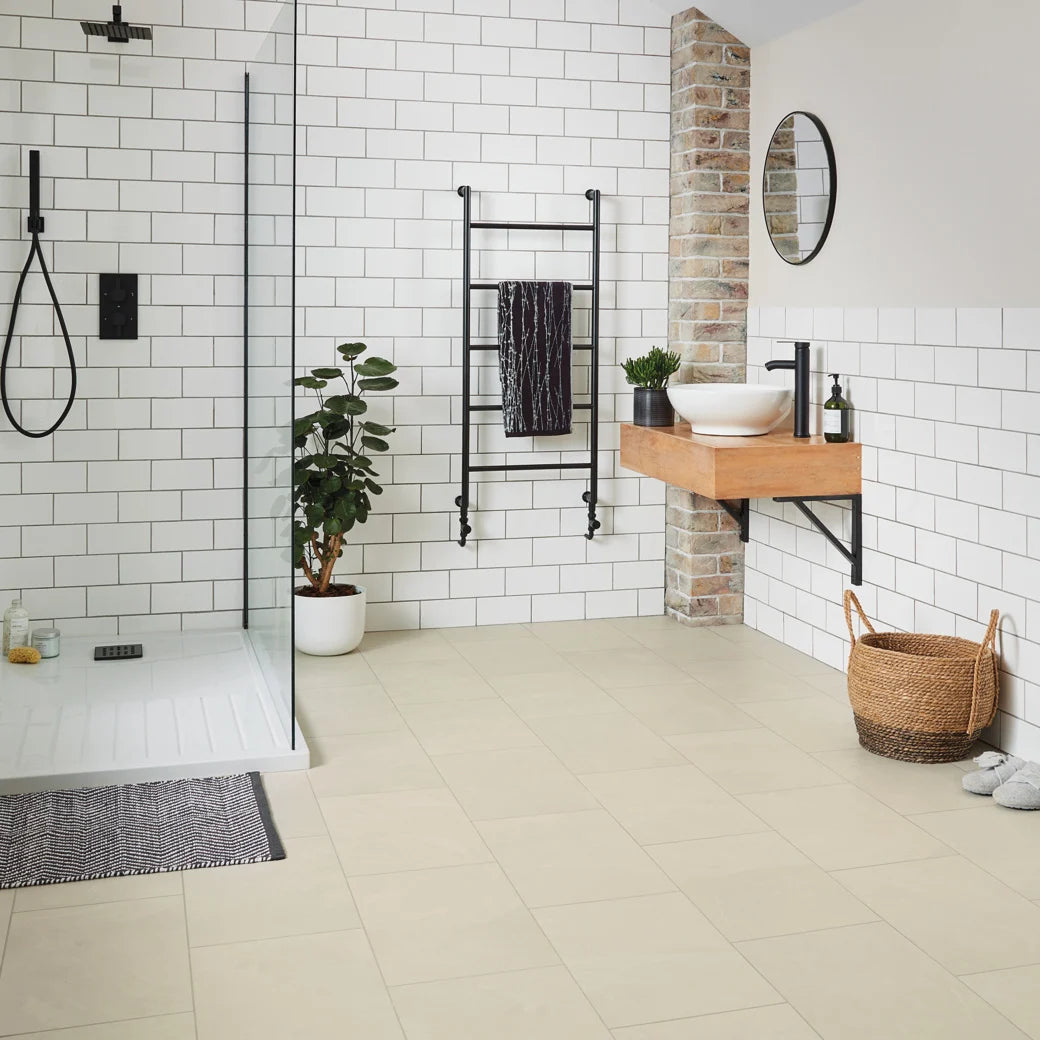 Karndean Knight Tile Gluedown - 12" x 18" Ivory Riven Slate ST18