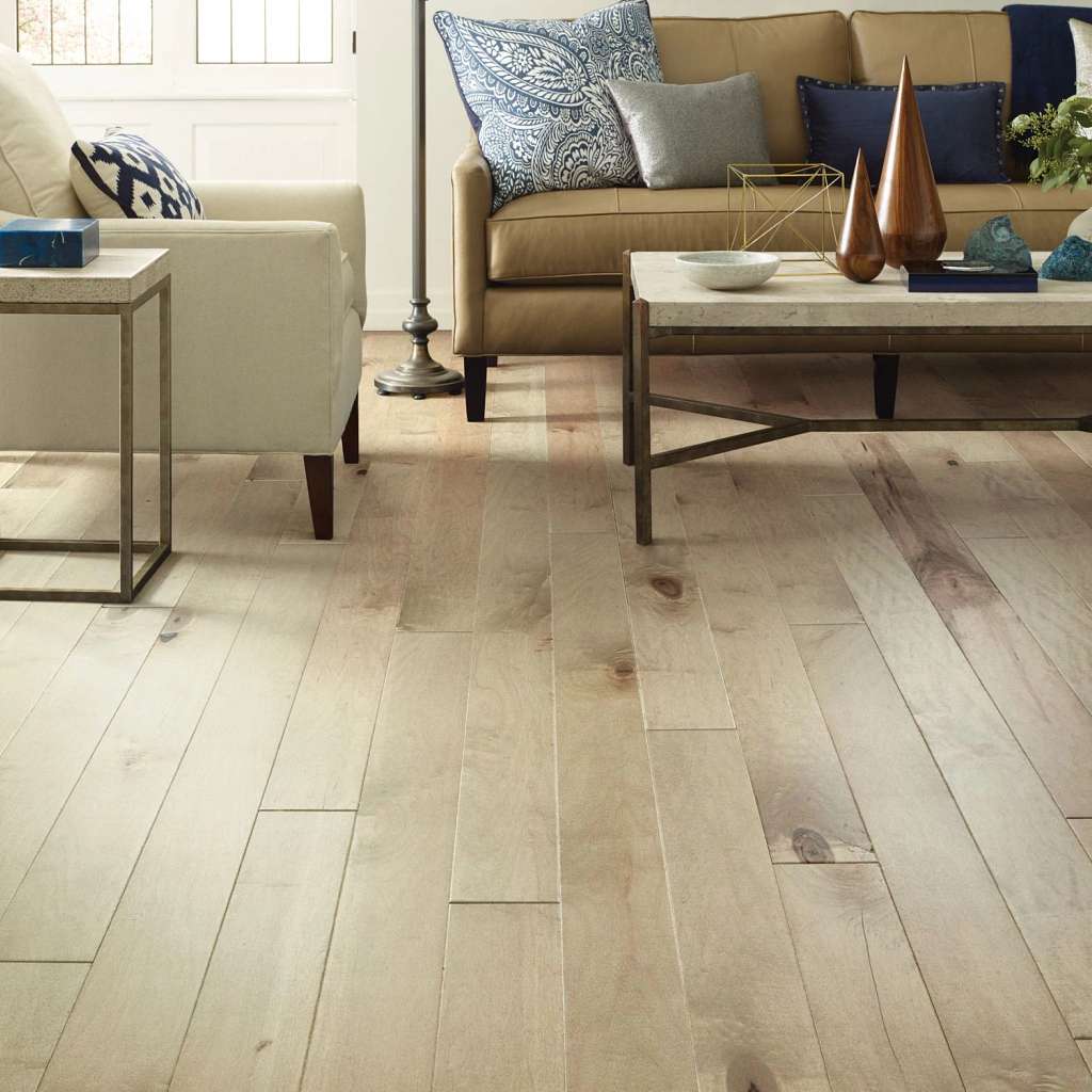 Eclectic Maple by Shaw Floors highlights maple's natural beauty and character with smooth texture and low-gloss sheen. Pillowed edges and ends give each plank a more pronounced sculpted effect which enhances the versatile vintage look