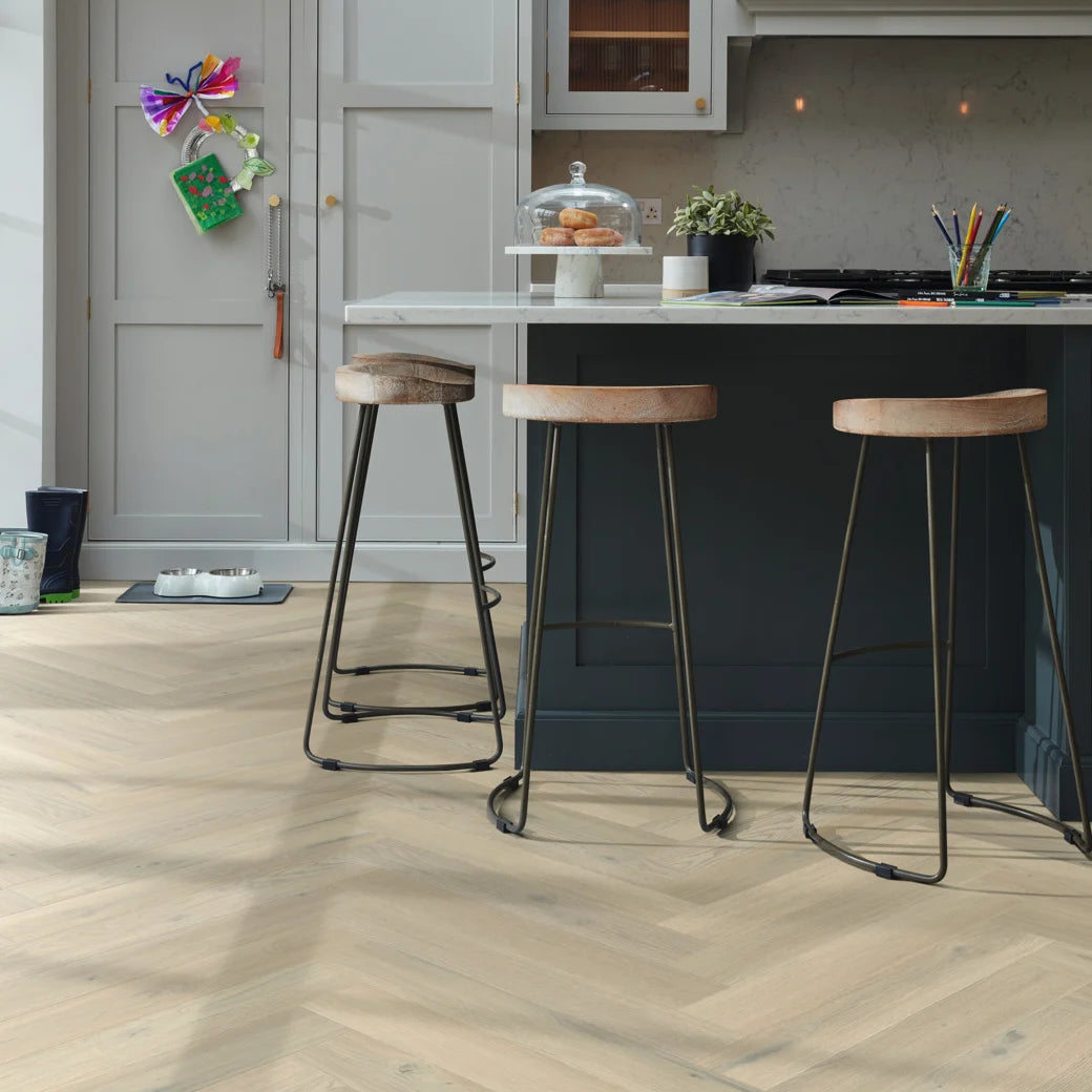 Karndean Knight Art Select Gluedown - 4.5" x 28" Basque Oak Herringbone SM-RL26