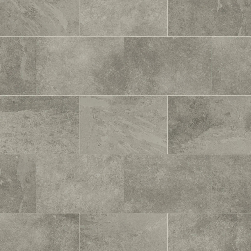 Karndean Knight Tile Gluedown - 12" x 18" Grey Riven Slate ST16