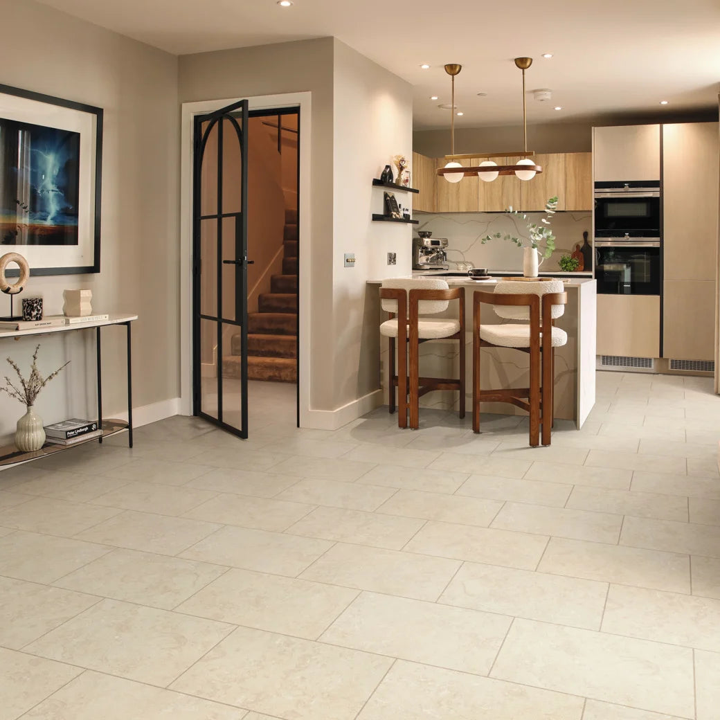 Karndean Knight Tile Rigid Core - 12" x 18" Natural Limestone SCB-ST33-G