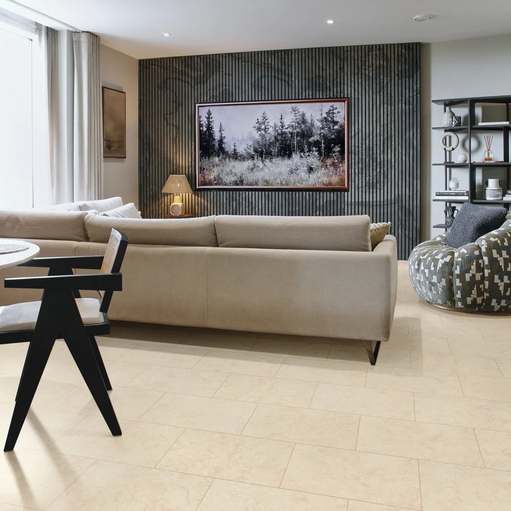 Karndean Knight Tile Rigid Core - 12" x 18" Natural Limestone SCB-ST33-G