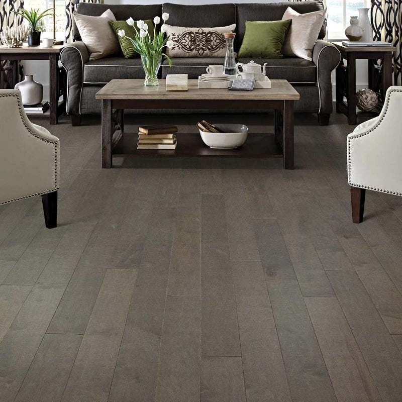 Eclectic Maple by Shaw Floors highlights maple's natural beauty and character with smooth texture and low-gloss sheen. Pillowed edges and ends give each plank a more pronounced sculpted effect which enhances the versatile vintage look
