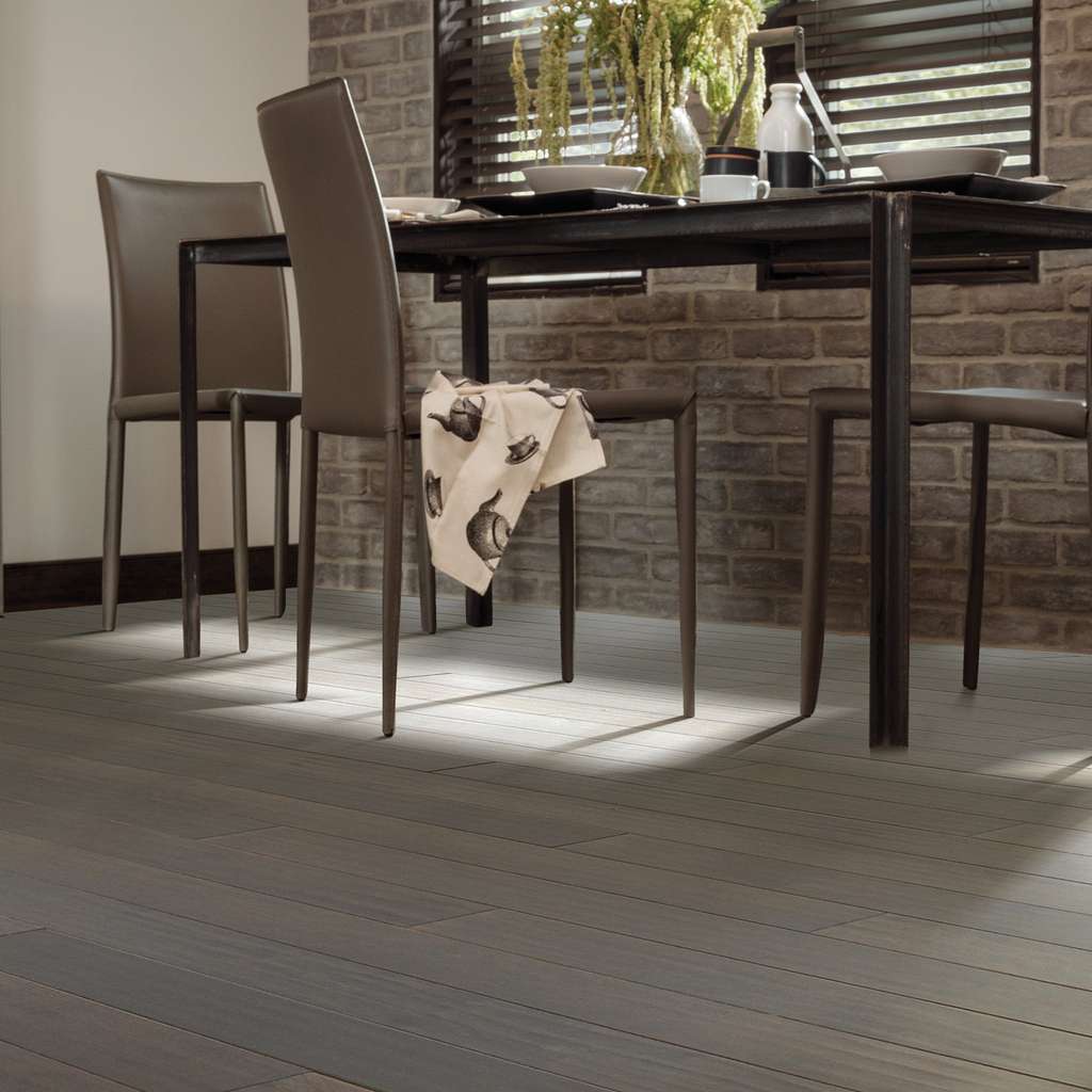 Subtle scraped maple flooring in bold, rich colors. Also available in a smooth surface version, Ocala.