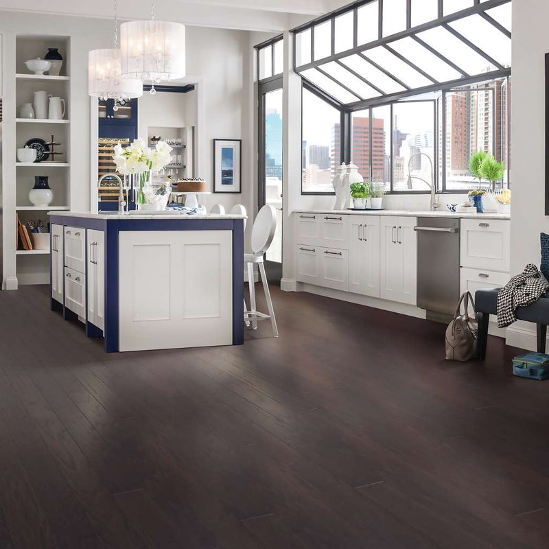 Classic hardwood flooring in both traditional and modern colors. This oak hardwood floor showcases the charm and natural beauty of hardwood, accentuated with a wide range of character. Offered in 3 1/4" and 5" widths.