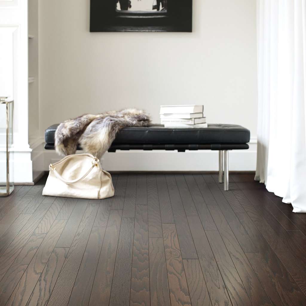 Classic hardwood flooring in both traditional and modern colors. This oak hardwood floor showcases the charm and natural beauty of hardwood, accentuated with a wide range of character. Offered in 3 1/4" and 5" widths.