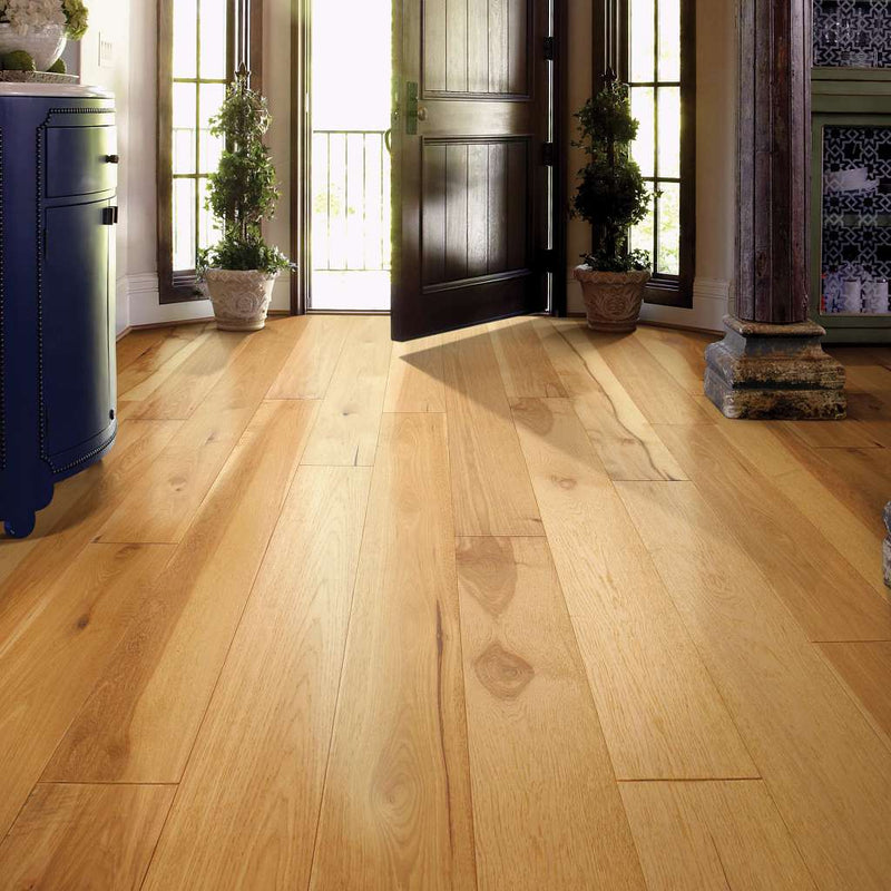 Castlewood's colors are visually rich - with the beautiful knots, mineral streaks, and natural splits seen in heirloom woods. Heightening its appeal is a very low-gloss finish, which calls to mind vintage European oil-rubbed floors.