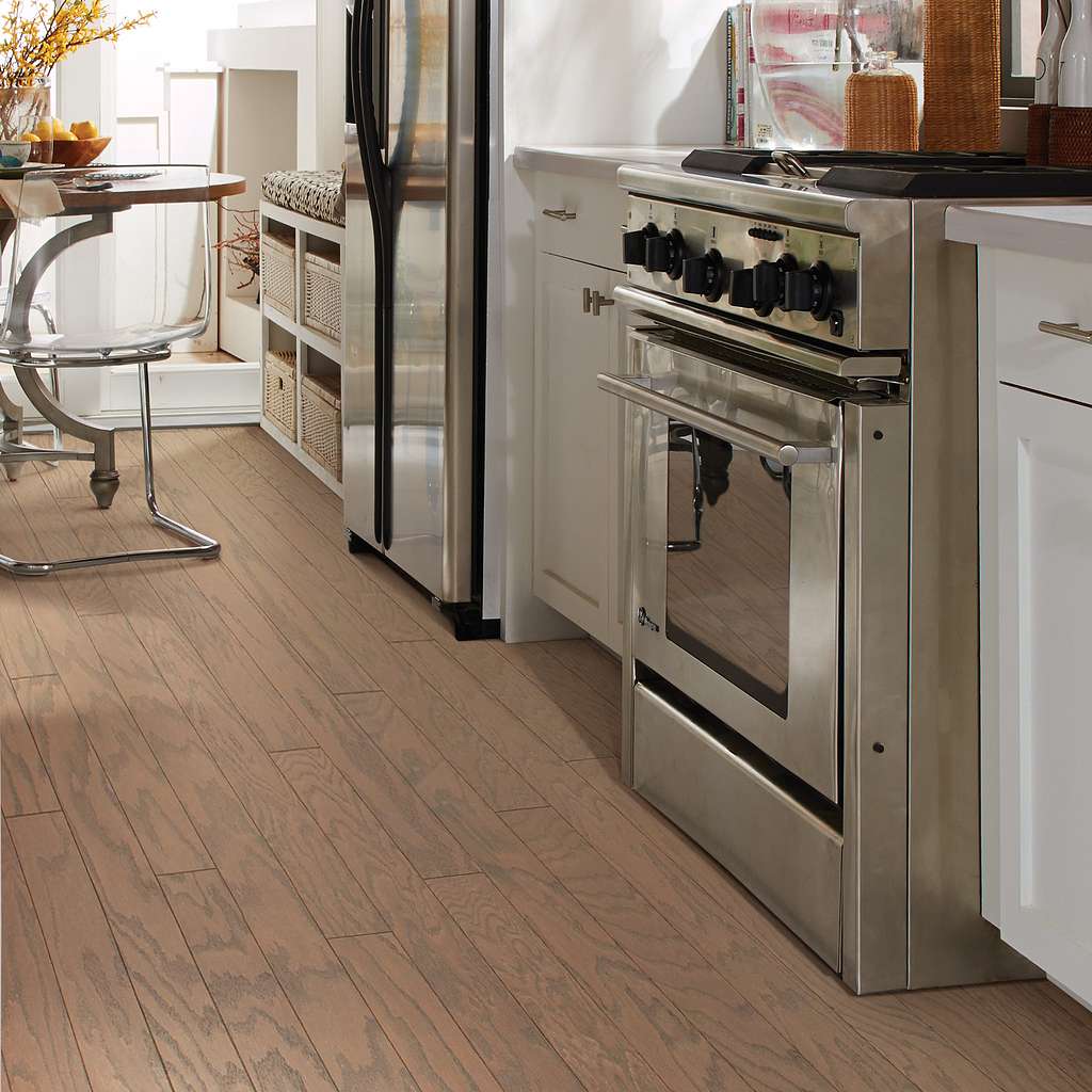 Classic hardwood flooring in both traditional and modern colors. This oak hardwood floor showcases the charm and natural beauty of hardwood, accentuated with a wide range of character. Offered in 3 1/4" and 5" widths.