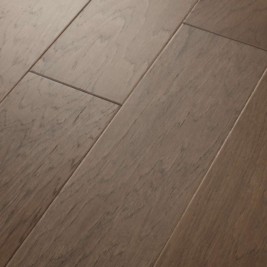 Subtle wirebrushing lets the natural beauty of hickory shine through with High Plains 6 3/8 Hardwood from Shaw Floors.