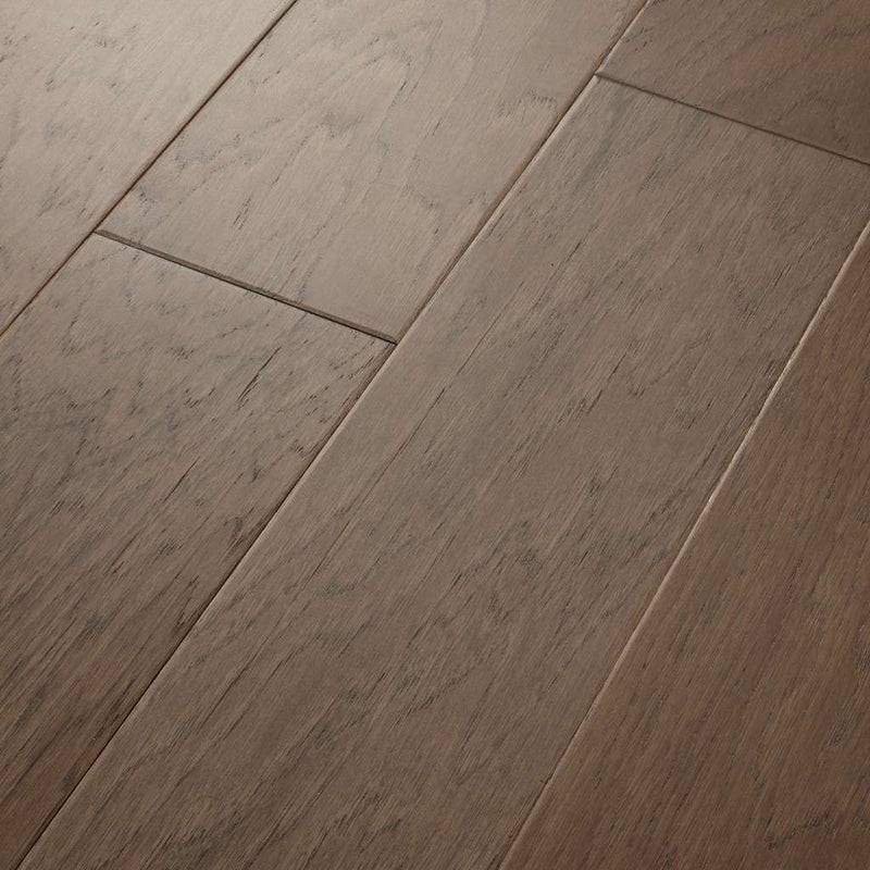 Subtle wirebrushing lets the natural beauty of hickory shine through with High Plains 6 3/8 Hardwood from Shaw Floors.