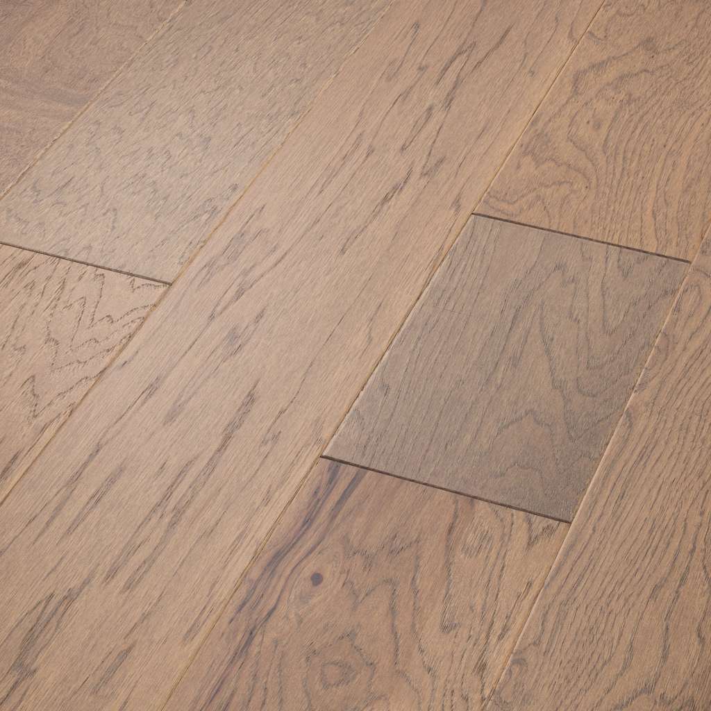 Subtle wirebrushing lets the natural beauty of hickory shine through with High Plains 6 3/8 Hardwood from Shaw Floors.