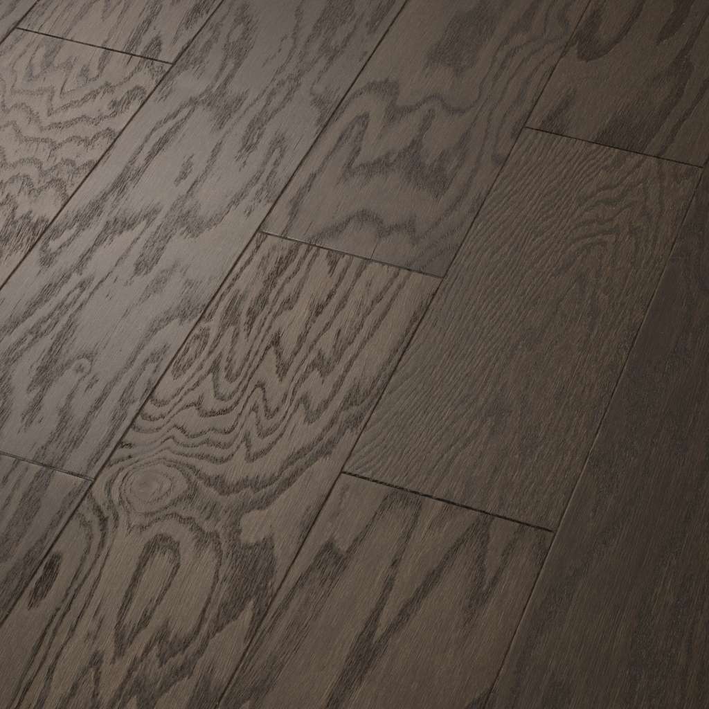 Eclectic Oak by Shaw Floors features the distinctive graining and detail of red oak hardwood. Pillowed edges and ends give each plank a more pronounced sculpted effect, which enhances the versatile vintage look.