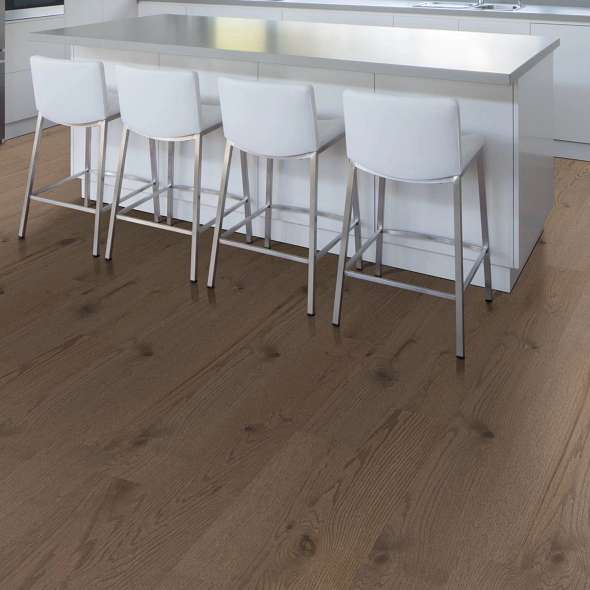 Water on wood? No worries. Repel Splash-Proof hardwood features an advanced water-resistant barrier that REPELS moisture the instant it strikes the surface, protecting your floors from everyday use. Each plank is finished with ScufResist Platinum Technology which protects your new flooring from household scuffing.