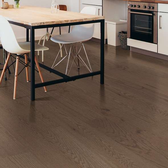 Water on wood? No worries. Repel Splash-Proof hardwood features an advanced water-resistant barrier that REPELS moisture the instant it strikes the surface, protecting your floors from everyday use. Each plank is finished with ScufResist Platinum Technology which protects your new flooring from household scuffing.